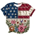 thumbnail image 3 of MAIHAN 250th Anniversary T-Shirt Women American Flag Print 4th Of July Crew Neck T-Shirts Shirt Womens Summer Tops Patriotic Freedom Semiquincentennial Shirt for 250th Year, 3 of 3