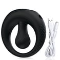 thumbnail image 1 of Xbonp Vibrating Rings Massager 8 Vibrating Modes Sex Toy for Men Black S, 1 of 7