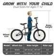 thumbnail image 5 of XJD Freestyle BMX Bike for Teen Beginner 8-12 Years Old Kids,20 Inch Kids Bike with Hi-Ten Steel Frame, U-brake and Hand-brake levers, 5 of 7