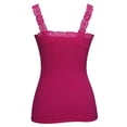 thumbnail image 2 of Womens Lace Trim Camisoles - Fuchsia, 2 of 2
