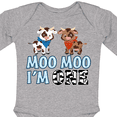 thumbnail image 4 of Inktastic Moo Moo I'm 1 with Cute Holstein Cows Boys or Girls Long Sleeve Baby Bodysuit, 4 of 5