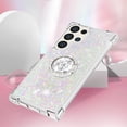 thumbnail image 5 of Compatible with Samsung Galaxy S24 Ultra Case Girls Women Galaxy S24 Ultra Case Glitter Liquid Cute Clear with Kickstand Diamond Ring Shockproof Case for Samsung S24 Ultra Colorful YBR, 5 of 14