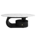 thumbnail image 6 of NEW Modern Nesting Coffee Table Set of 2 End Table for Living Room, Oval and Round Table Set, 6 of 10