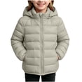 thumbnail image 2 of Mooqilaa Girls Puffer Jackets, Quilted Full Zip Casual Lightweight Winter Outerwear with Hood Size 10-11 Years Green, 2 of 4