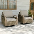 thumbnail image 3 of EAGLE PEAK Outdoor Rocking Chairs with Cushions, Set of 2, Brown/Gray, 3 of 10