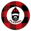Big Dot of Happiness Lumberjack - Channel the Flannel - Buffalo Plaid Party Circle Sticker Labels - 24 Count