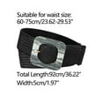 thumbnail image 3 of INSPIRE CHIC Women's Stretchy Wide Waist Belt Braided Belts for Dress Square Buckle Black, 3 of 4
