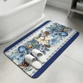 thumbnail image 3 of Area Rug Indoor Outdoor 47.2"x63", Navy Blue Christmas Absorbent Non Slip Accent Carpet, Poinsettia Xmas Ball Berry Winter Low Profile Floor Mat for Entryway Foyer Living Room Bedroom Mudroom Patio, 3 of 9