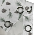 thumbnail image 4 of Ambesonne Forest Grommet Curtain, Winter Pine Tree Leaf Print, 50"x63", Fern Green and Pale Grey, 4 of 5