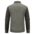 thumbnail image 5 of ZCFZJW Men's Pullover Button Stripe Solid Sweater Shirt Fake Two Piece Long Sleeve Lapel Collar Work Office T-Shirt Casual Button up Polo Shirt Beige M, 5 of 9