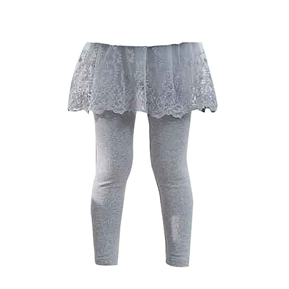 Ruyang Baby Girl Leggings with Skirt Footless Sparkly Tulle Skirt Pants for Kids Toddler School 𝐔niform Dance Clothes