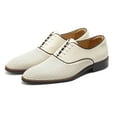 thumbnail image 7 of Santimon White Dress Shoes for Men Unique Mesh Lace up Oxford Shoes Casual Derby Shoes for Wedding Party US 9, 7 of 7