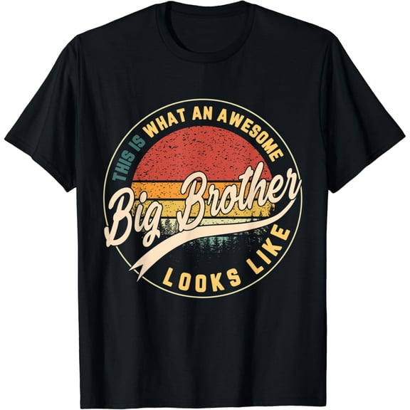 Retro Awesome Big Brother Graphic Tee Vintage Sunset Men's Fashion T-Shirt Gift