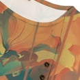 thumbnail image 3 of CLOOCL Women Blouse Summer Lotus Oil Painting 3D Printed T-Shirt Short Sleeve Plus Size, 3 of 6