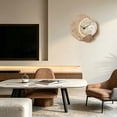 thumbnail image 4 of Silent Non Ticking Quartz Wall Clock, Modern Decorative Analog Hanging Watch with Wood Case for Living Room, Dining Room, Bedroom, and Home Office Wall Decor, 4 of 9