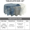 thumbnail image 3 of Blue Grey Abstract Round Tablecloth 60 Inch Washable Reusable Art Painting Decoration Table Cover for Kitchen Party, 3 of 6