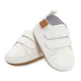 thumbnail image 7 of Baby Shoes Boys Girls Infant Sneakers Non-Slip Rubber Sole Toddler Crib First Walker Shoes,White,0-6M, 7 of 7