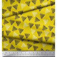 thumbnail image 3 of Soimoi Georgette Viscose Fabric Triangle Block Printed Craft Fabric by The Yard 42 Inch Wide, 3 of 3