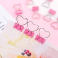 thumbnail image 3 of Miangastore 15Pcs Mini Small Paper Clip Pink Love Long Tail Heart Hollow Out Clip Folder Notes Letter Ticket Clip, 3 of 8