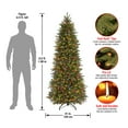 thumbnail image 3 of CC Christmas Decor 6.5’ Pre-Lit Slim Jersey Fraser Artificial Christmas Tree – Multi color Lights, 3 of 6