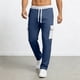 thumbnail image 5 of Pantalones de Cintura Alta de Pierna Ancha para las Mujeres Casual de Color Sólido Pantalones de Cordón de Lino, Pantalones Largos con Cierre con Botones, 5 of 7