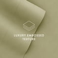 thumbnail image 6 of Noble Linens 4 Piece Sage Chevron Embossed Bed Sheet Set, Queen, 6 of 11