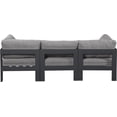 thumbnail image 3 of Meridian Furniture Nizuc Grey Outdoor Patio Modular Sofa, 3 of 9