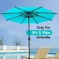 thumbnail image 4 of Abba Patio 9ft Lyon Outdoor Patio Umbrella Cover Replacement w/ 8 Sturdy Ribs, Light Blue, 4 of 6