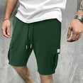 thumbnail image 5 of CHUOU Mens Cargo Shorts Trend Athleisure Loose Micro Elastic Quarter Pants, 5 of 5