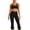 Black, variant on Aofany Two Piece Yoga Sets for Women Workout Outfits for Women 2 Piece Seamless Crop Tank High Waist Yoga Leggings Sets