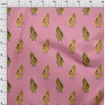 thumbnail image 3 of oneOone Cotton Poplin Pink Fabric Peacock Block Diy Clothing Quilting Fabric Print Fabric By Yard 42 Inch Wide, 3 of 4