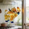 thumbnail image 5 of Cow Butterfly Stained Acrylic Style Window Hanging Farm Ornament For Home Window Garden Farm Decor Gift For Cow Lovers, 5 of 5