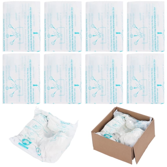 8 PCS Expanding Foam Bags for Shipping, Instant Self-Activating Foam Packaging Bags, Quick Expanding Cushioning Protection, 18.1x22.8 Inches