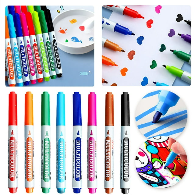 & Craft Supplies Kiddies Create Magical Water Floating Drawings Bundle with 8 Colors Magical Water Painting Pens for Kids Drawing Water Art Markers Set 10ml