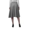 thumbnail image 4 of Moomaya Womens Jersey Skirts For Womens Plain Knee Length Swing Stretchy Summer Skirts - Z25, 4 of 7
