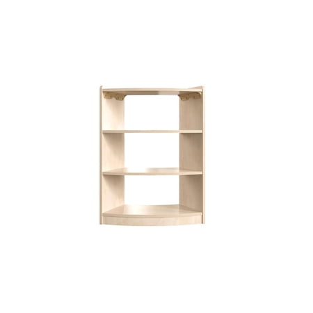 Flash Furniture Bright Beginnings 3-Section Open Corner Storage Unit 31.5"H x 24"W x 11.75"D Brown