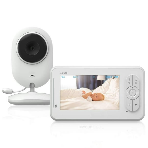 Barbala Baby Monitor 4.3” Video Baby Monitor with Camera, Infrared Night Version, Support Multi Cameras, Temperature Monitoring, Lullaby, Two-Way Audio and VOX Auto Baby Camera