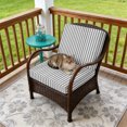 thumbnail image 4 of Outdoor Patio Cushion Covers 4 Pack Black Stripe Patio Chair Cushion Covers with Ties and Zipper Vertical Striped Waterproof Outdoor Seat Cushion Covers for Patio Furniture 20"x18", 4 of 9