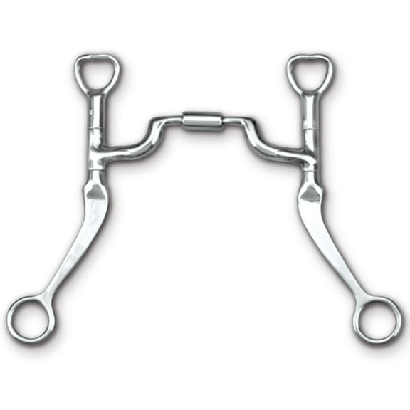 Myler Flat Shank with Sweet Iron Medium Wide Port Comfort Snaffle MB 05 (Stainless Steel, 5")