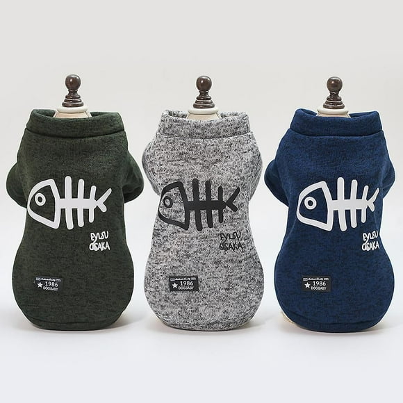 IyLTCO Autumn And Winter Fish Bone Pet Sweater For 1.25-9kg Pet Dog And Cat