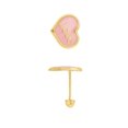 thumbnail image 2 of Broqueles De Corazon Esmaltado Oro De 10 K Joyeria M De Leon Broqueles De Corazon Esmaltado, 2 of 2