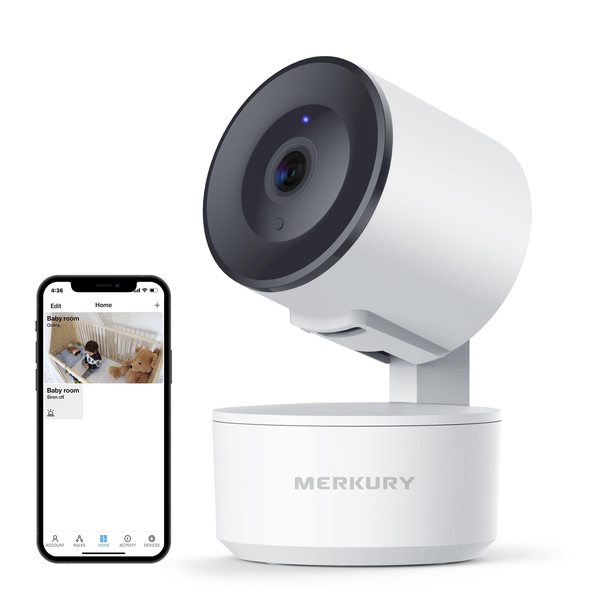 Merkury Smart 1080p Auto-Tracking Wi-Fi Camera photo 2