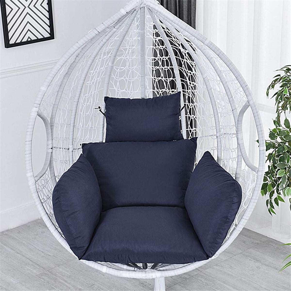 Thicken Swing Chair Egg Chair Cushion hook.s Hanging Relax Chair Pads Outdoor Wicker Rattan Hanging Seat Cushion Hanging Basket Seat Pad For for Indoor Only Cushion