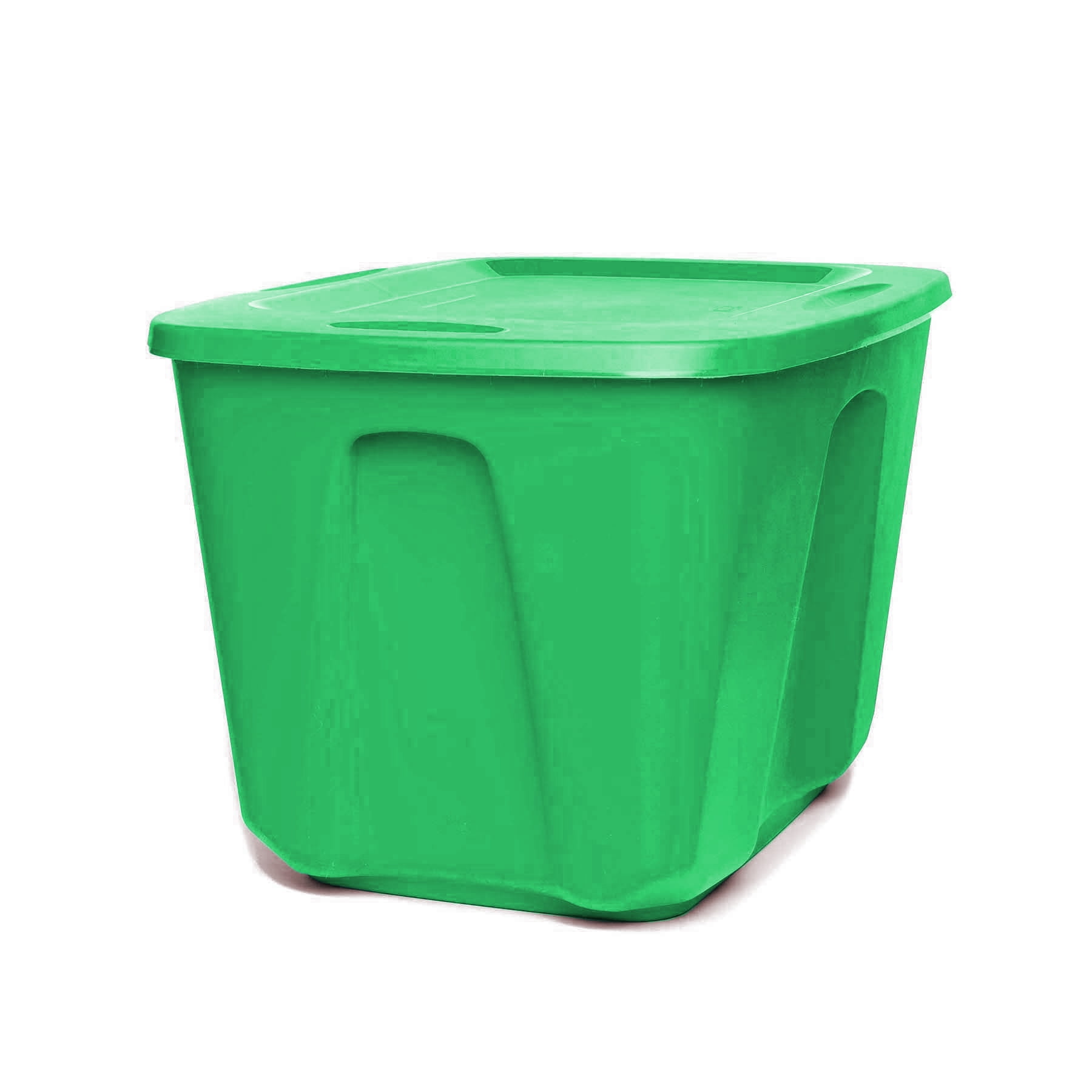 green plastic tote