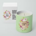 thumbnail image 2 of Carolines Treasures CK4379CDL Pomeranian Soy Candle 10 oz Decorative Gift Scented Soy Candles for Home Green Flowers 10, 2 of 2