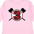 thumbnail image 4 of Inktastic 3rd Birthday Buffalo Plaid Lumberjack Boys Long Sleeve Toddler T-Shirt, 4 of 5