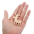 thumbnail image 3 of WHAMVOX 10pcs Wooden Reindeer Ornaments DIY Crafts Cutouts for Xmas Tree Decor Hand Carved Deer Pendants for Home Office Holiday Christmas Tree Decorations, 3 of 8