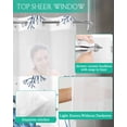 thumbnail image 4 of No Hook Shower Curtain with Snap in Liner, Summer Sea Turtle Ocean Coral Seaweed Starfish Conch Hotel Shower Curtains for Bathroom, Washable Shower Curtain Liner Set with Mesh Top Window, 48"x72", 4 of 6
