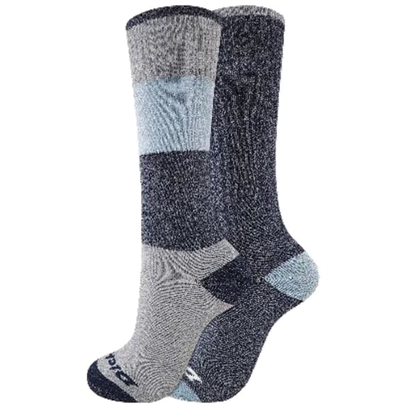 Dickies Women's 2 pairs Charcoal Fiber Basic Thermal Crew Socks, Sizes 6-9, Grey