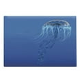 thumbnail image 1 of Jellyfish Cutting Board, Blue Spotted Jelly Fish Aquarium Life Marine Animals Ocean Predator in the Deep Water, Decorative Tempered Glass Cutting and Serving Board, Large Size, Blue, by Ambesonne, 1 of 1